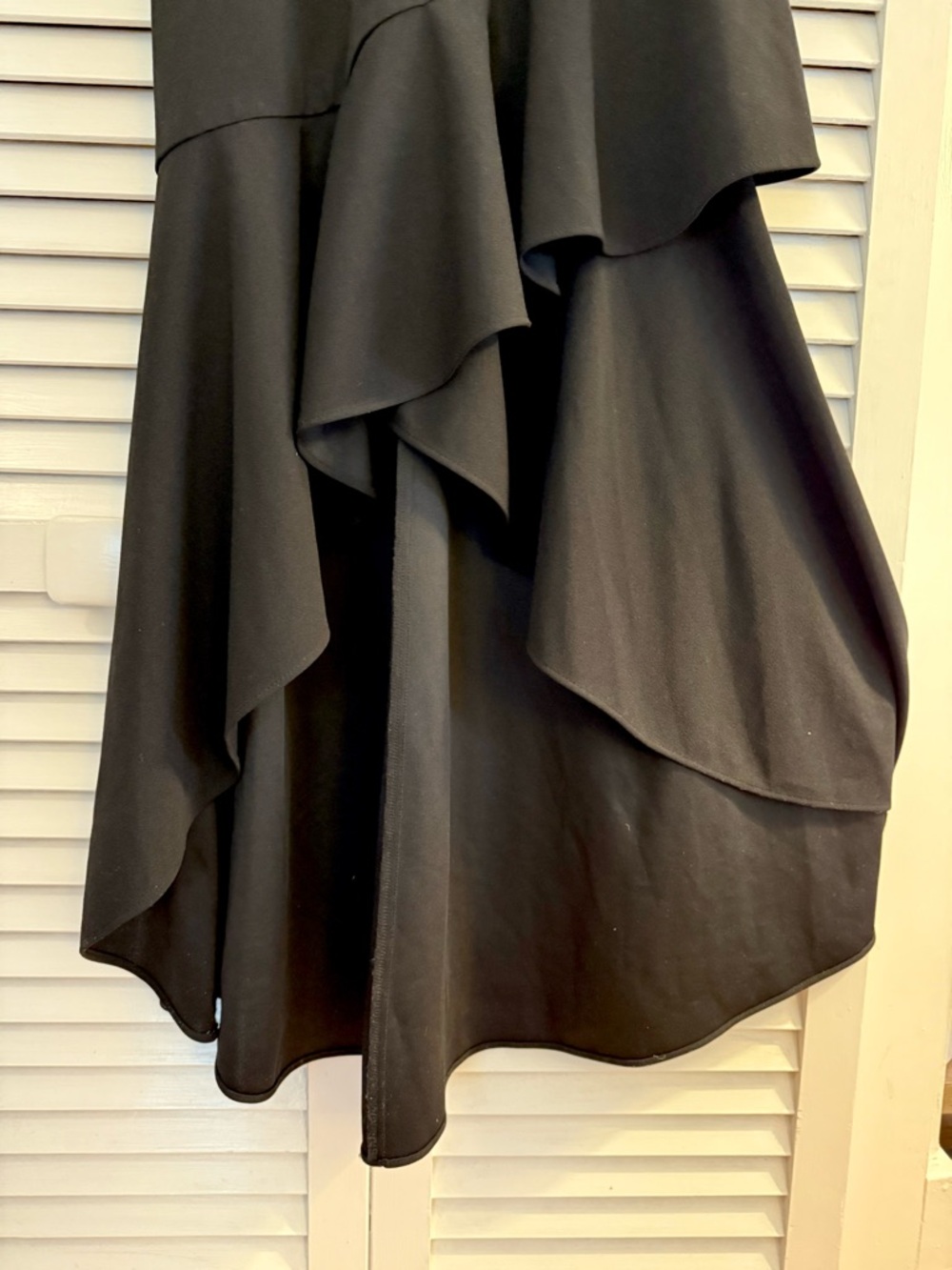 Black Halter High-Low Ruffle Maxi Dress - Picture 3 of 12